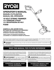 Ryobi P2000 Operator's Manual
