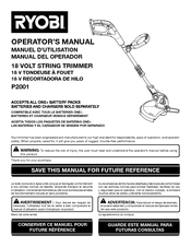 Ryobi P2001 Operator's Manual