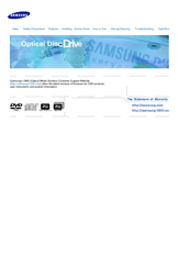 Samsung WriteMaster SE-W164C Safety Precautions