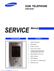 Samsung SGH E250 - Cell Phone 13 MB User Manual
