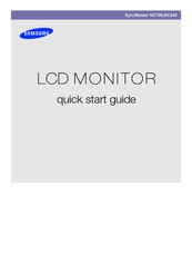 Samsung SyncMaster NC240 Quick Start Manual