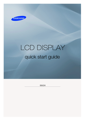 Samsung SyncMaster 550DX Quick Start Manual