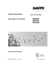 Sanyo KHS1852 Instruction Manual