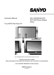 Sanyo AVL-328 Instruction Manual