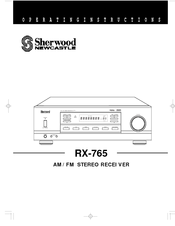 Sherwood Newcastle RX-765 Operating Instructions Manual
