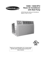 Soleus Air KC-30H Operating And Installation Manual