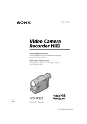 Sony video Hi8 Handycam CCD-TR555 Operating Instructions Manual
