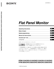 Sony PFM-500A3 Operating Instructions Manual