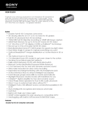 Sony Handycam HDR-TD20V Specifications
