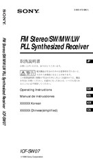 Sony CF-SW07 Operating Instructions Manual