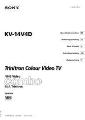 Sony Trinitron KV-14V4D Operating Instructions Manual