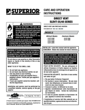 Lennox SLDVT-40 Care And Operation Instructions Manual