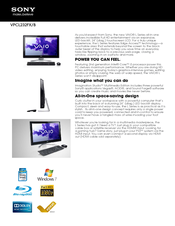 Sony VAIO VPCL232FX/B Specification Sheet