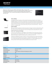 Sony VAIO VPCSA21GXBI Specifications