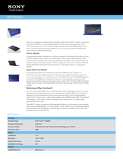 Sony VAIO VPCZ216GX/L Specifications