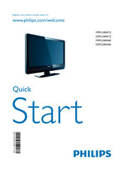 Philips 19PFL3404/60 Quick Start Manual