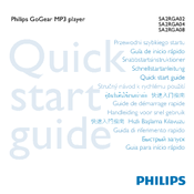 Philips GoGear SA2RGA04KS Start Manual