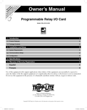 Tripp Lite RELAYIOCARD Owner's Manual