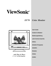 ViewSonic EF70 User Manual