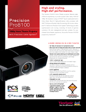 ViewSonic Pro8100 Specification Sheet