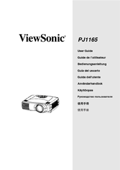 ViewSonic PJ1165 - XGA LCD Projector User Manual
