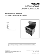 Vulcan-Hart G36C G60 Installation And Operation Manual