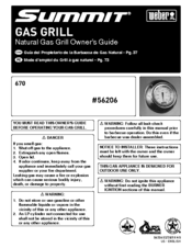 Weber SUMMIT S-670 Owner's Manual