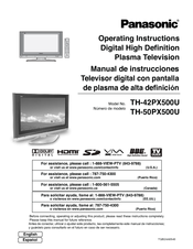 Panasonic Viera TH-50PX500 Operating Instructions Manual