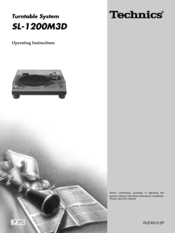 Technics SL-1200M3D Operating Instructions Manual