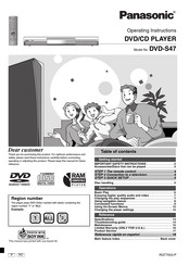 Panasonic DVD-S47S Operating Instructions Manual