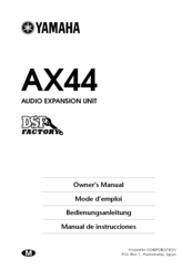 Yamaha AX44 Owner's Manual