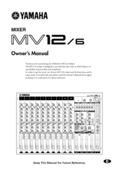 Yamaha MV12 Owner's Manual