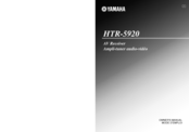Yamaha HTR-5920 Owner's Manual