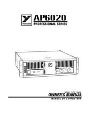 YORKVILLE AP6020AP6020 Owner's Manual