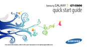 Samsung Galaxy 3 Quick Start Manual