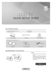 Samsung LE37C580J1K Quick Setup Manual