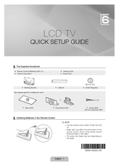 Samsung LE32C630K1W Quick Setup Manual