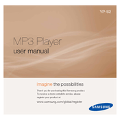 Samsung YP-S2ZW - 1 GB, Digital Player User Manual