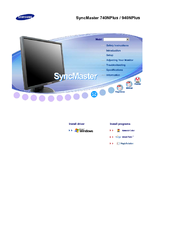 Samsung SyncMaster 740N Plus Manual