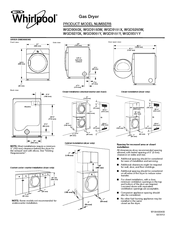 Whirlpool WGD9250W Dimensions And Installation