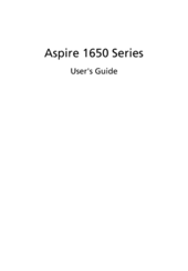Acer Aspire 1650 Series User Manual