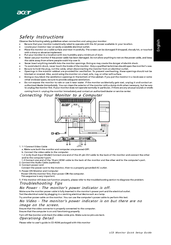 Acer P215H Series Quick Setup Manual