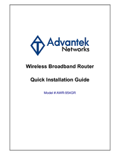 Advantek Networks AWR-954GR Quick Installation Manual