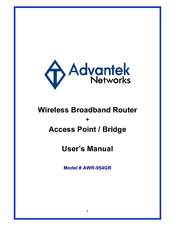 Advantek Networks AWR-954GR User Manual