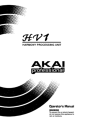 Akai HV 1 Operator's Manual