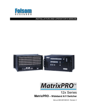 FOLSOM MatrixPRO 12x Series Installation And Operator's Manual