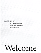Benq FP71W User Manual