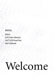 Benq FP91E User Manual