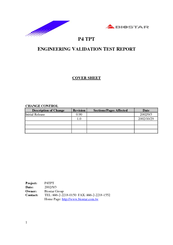 Biostar P4 TPT Engineering Validation Test Report