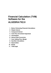 Casio FINANCIAL - Software Manual